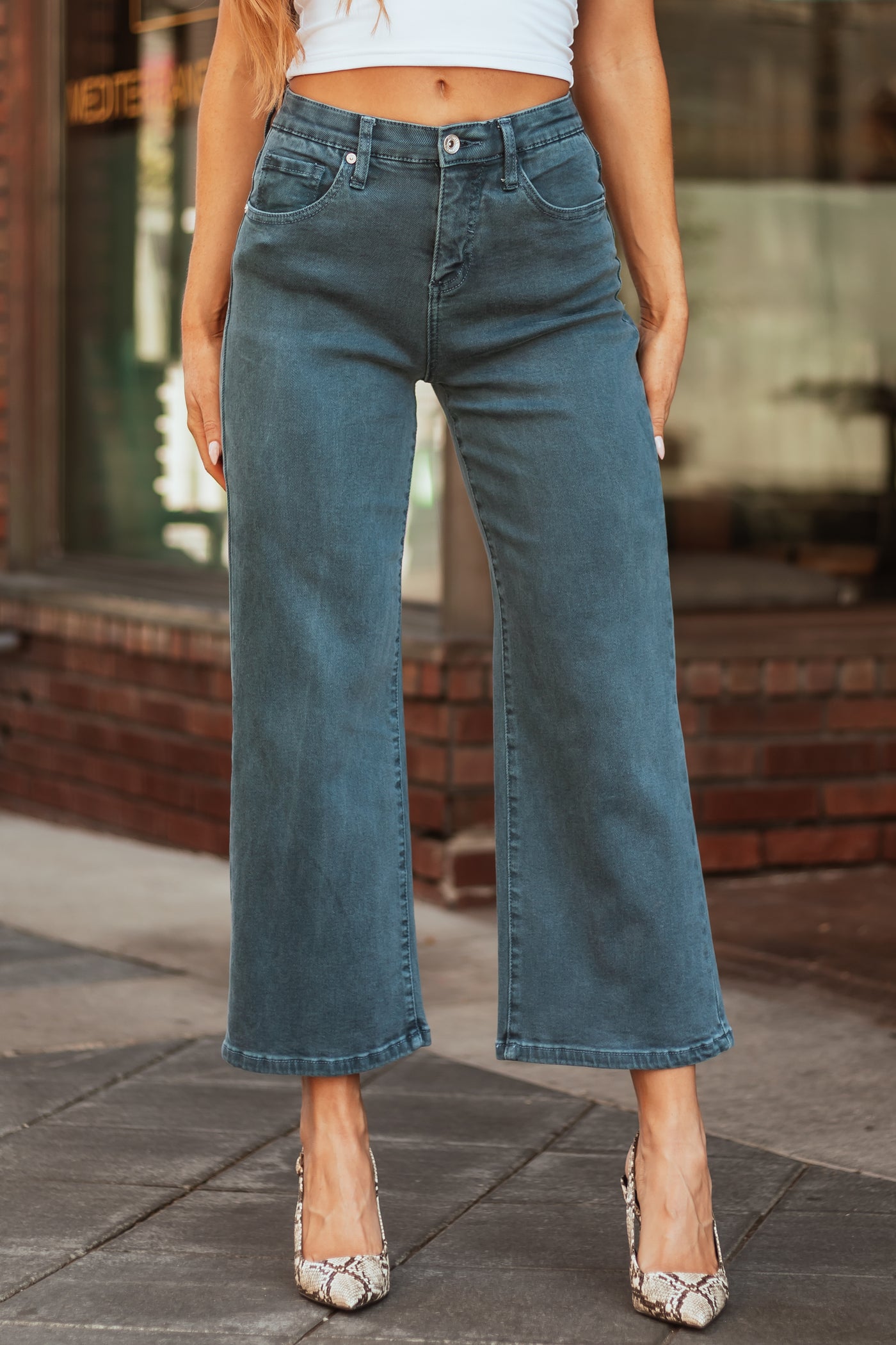 Special A Ocean Tummy Control Wide Leg Jeans