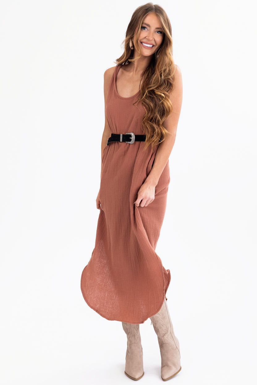 Spice Sleeveless Woven Midi Dress