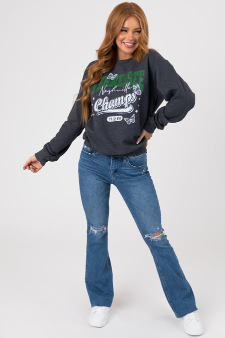 Stormy Grey 'Tennessee' Long Sleeve Sweatshirt