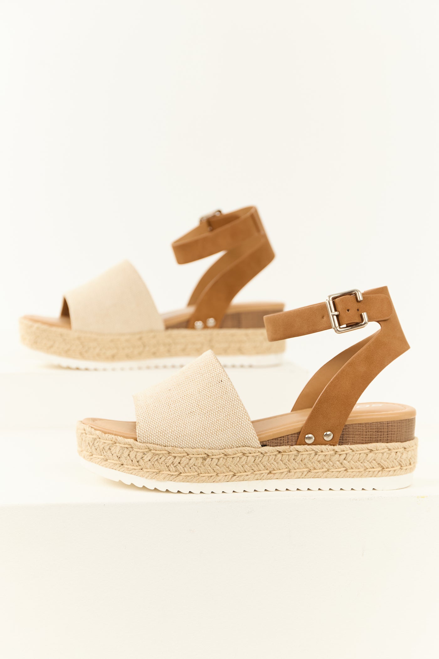 Vanilla Ankle Strap Espadrille Platform Sandals