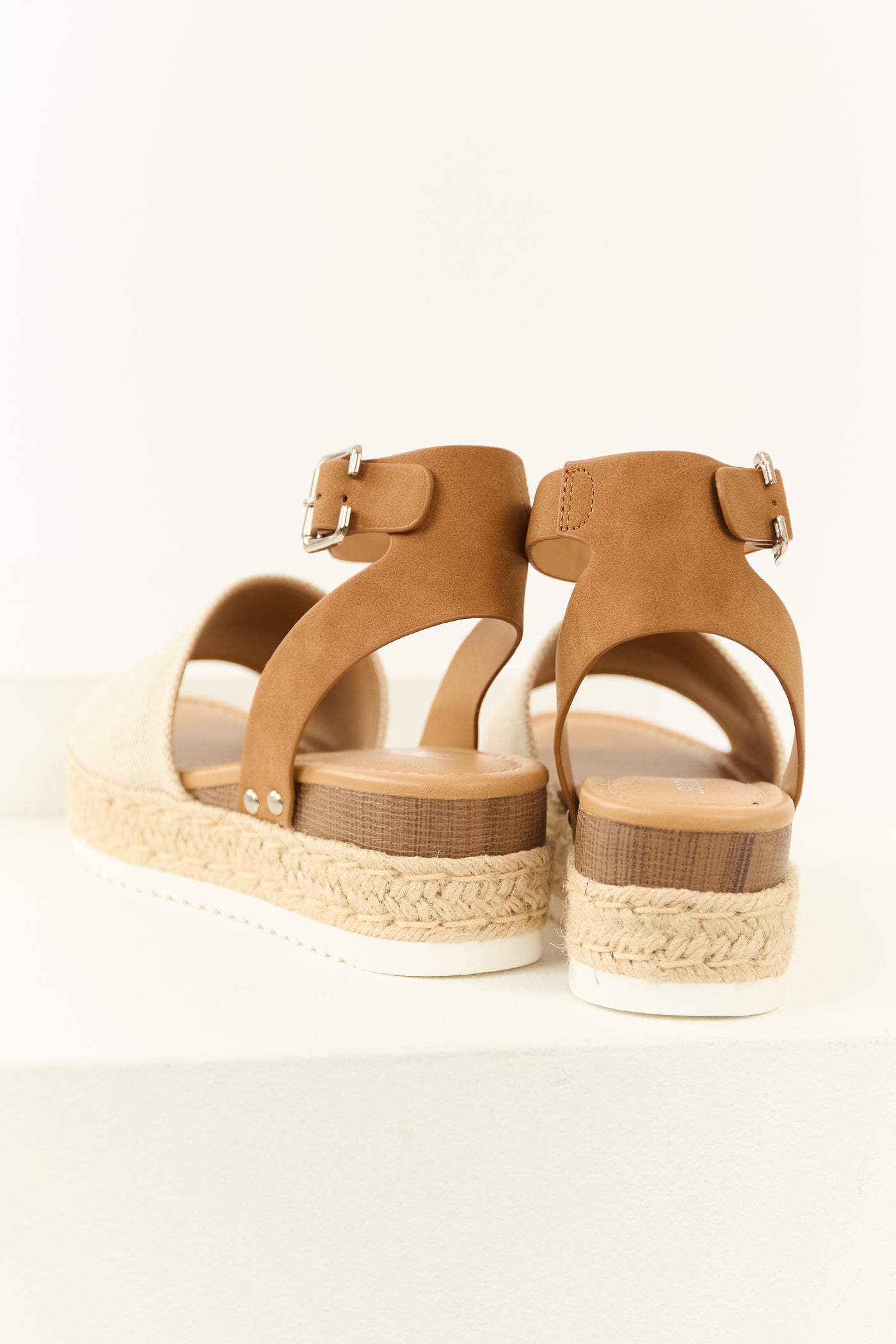 Vanilla Ankle Strap Espadrille Platform Sandals