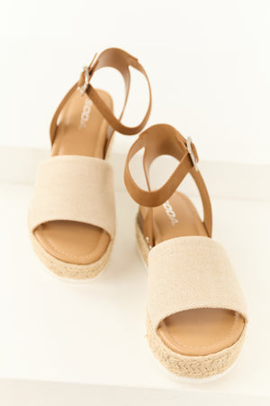 Vanilla Ankle Strap Espadrille Platform Sandals