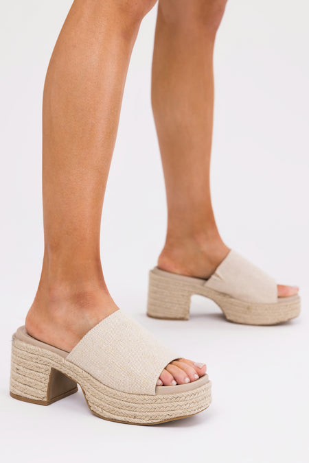 Vanilla Espadrille Platform Heeled Sandals