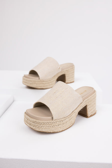 Vanilla Espadrille Platform Heeled Sandals