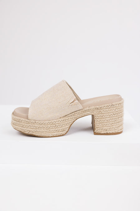 Vanilla Espadrille Platform Heeled Sandals