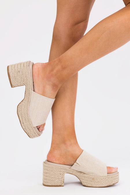 Vanilla Espadrille Platform Heeled Sandals