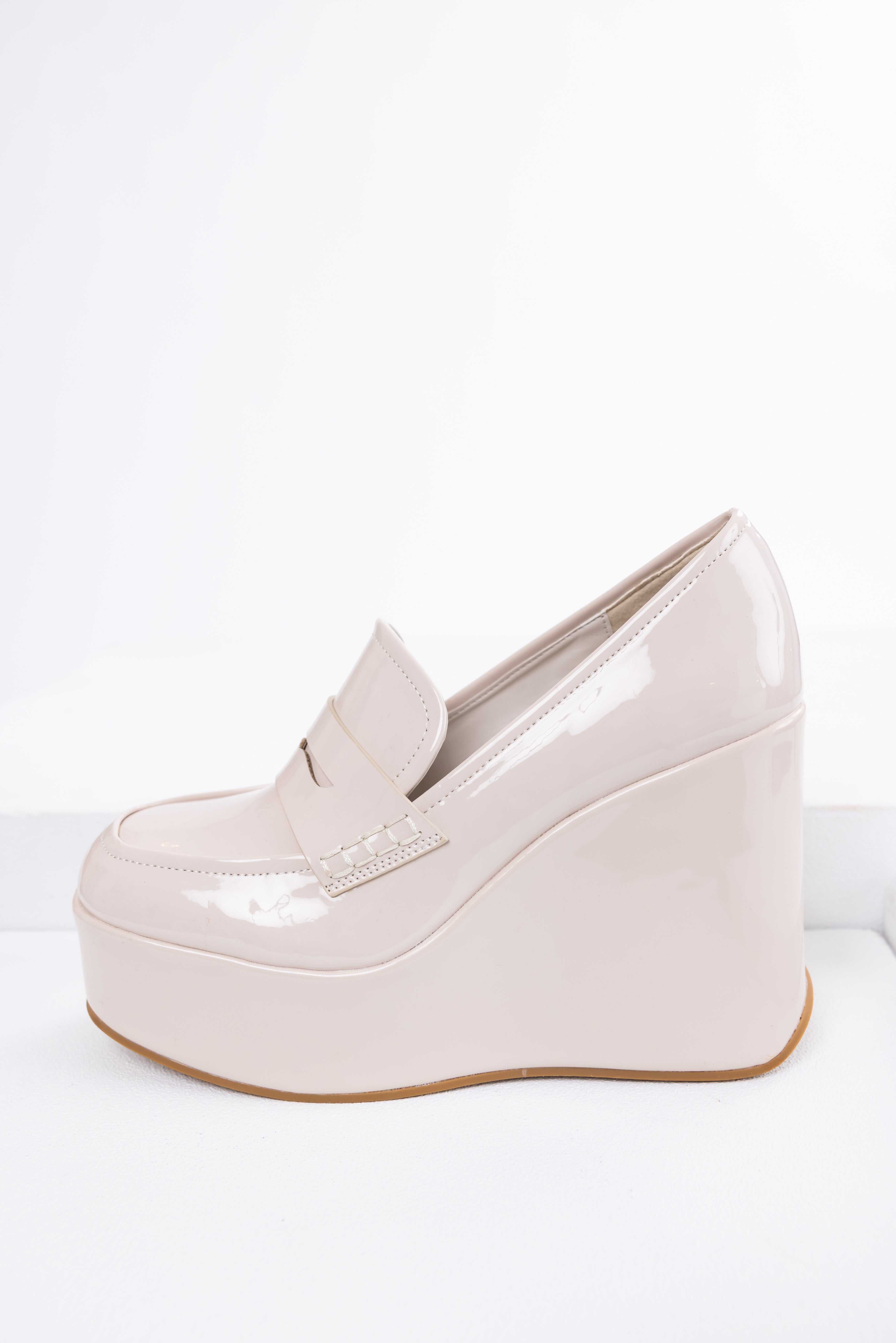 Vanilla Platform Wedge Penny Loafers