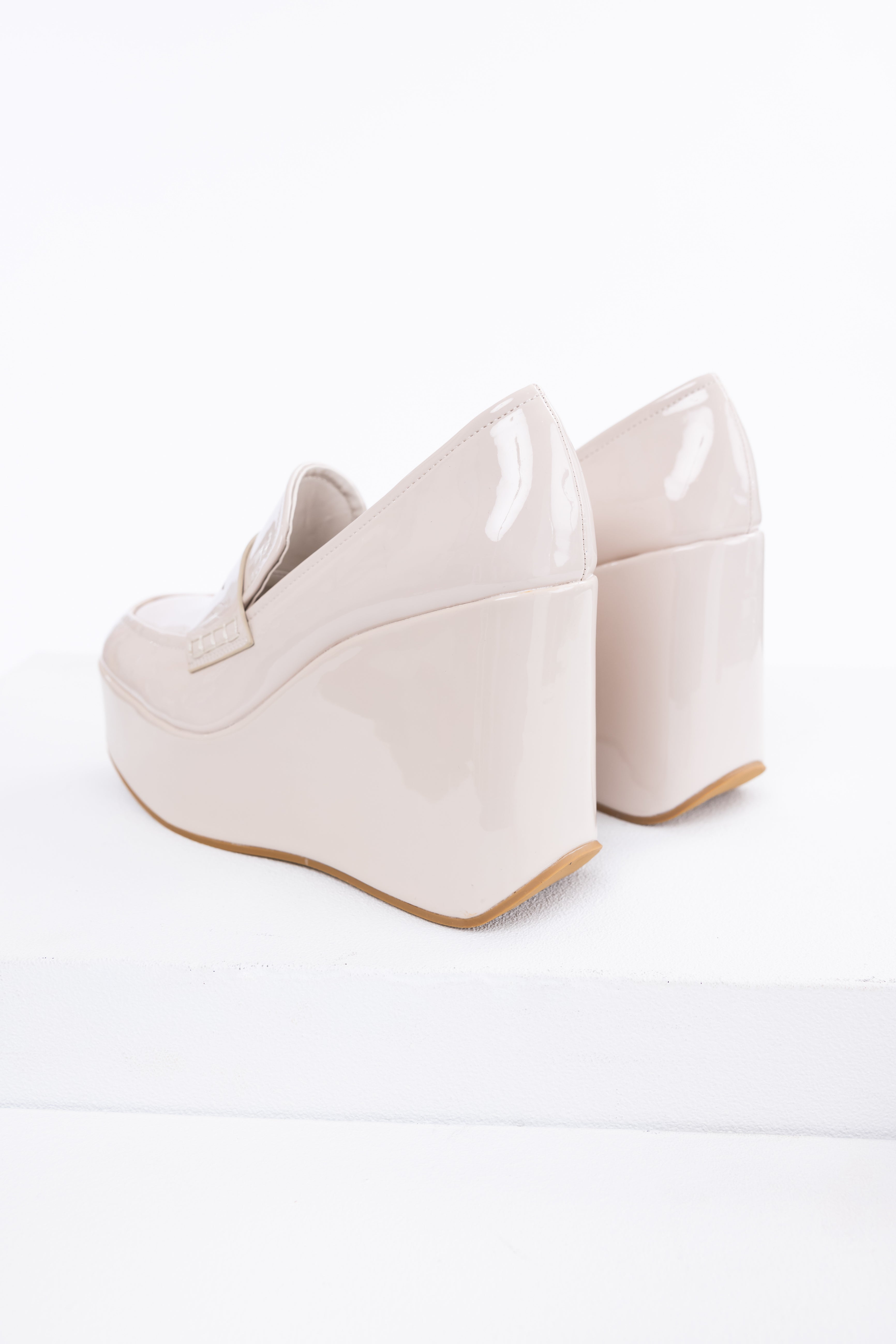 Vanilla Platform Wedge Penny Loafers