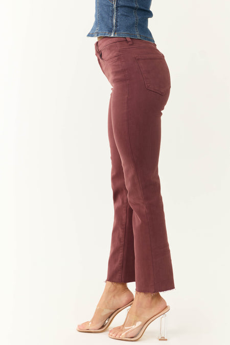 Vervet Berry High Rise Straight Leg Jeans