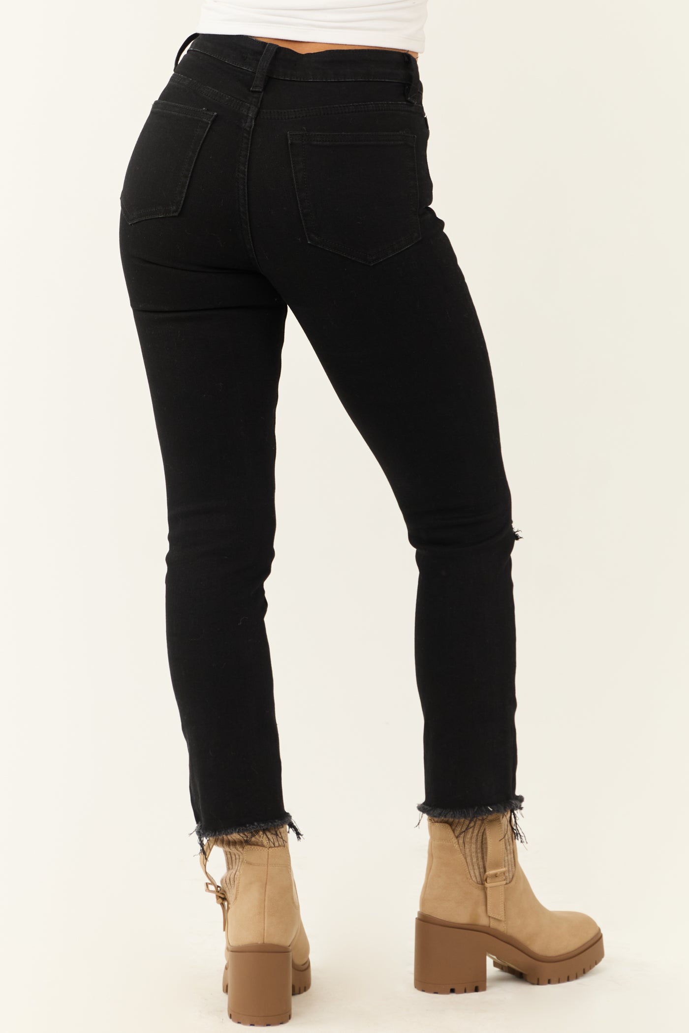 Vervet Black High Rise Slim Straight Jeans