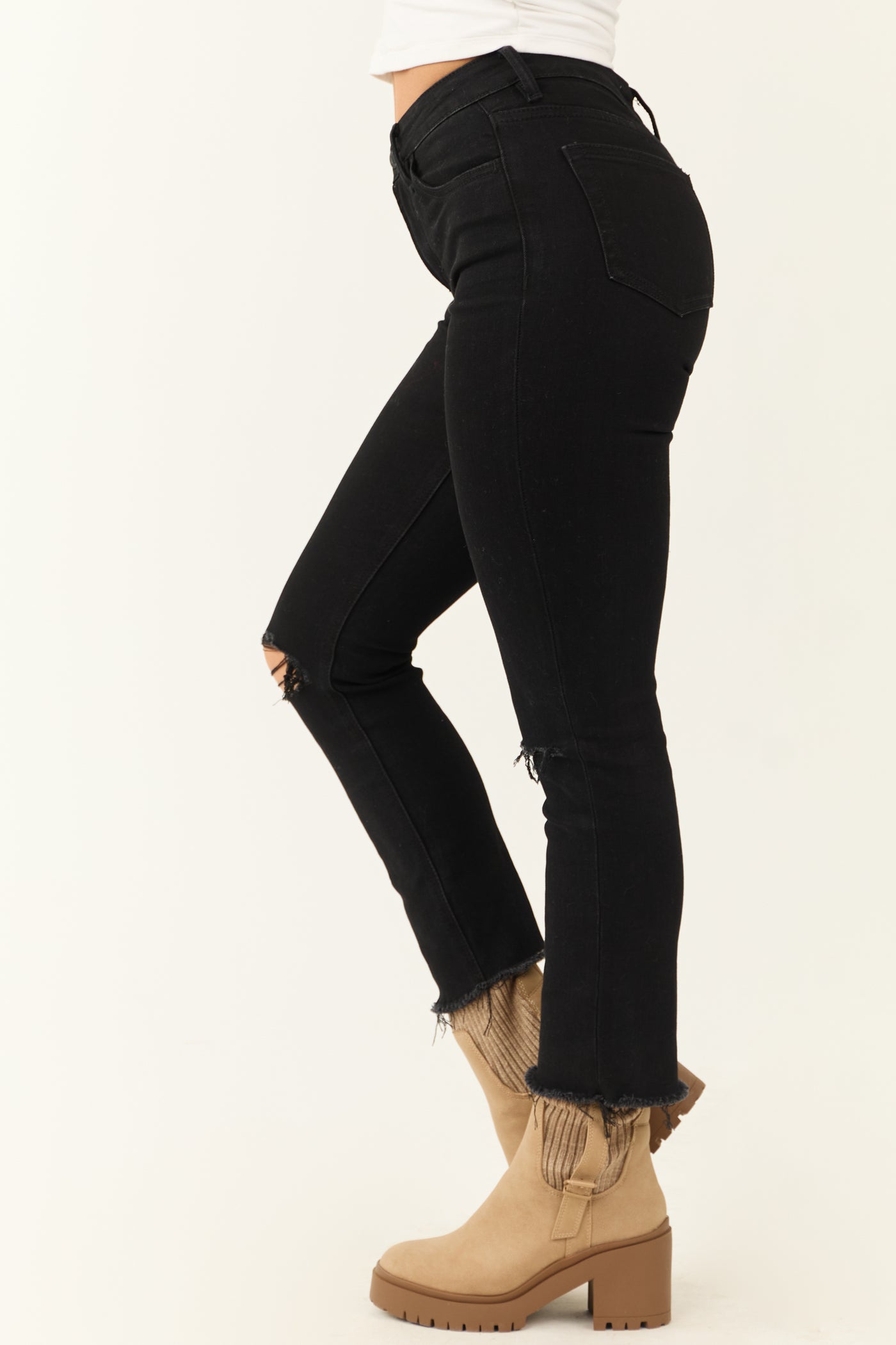 Vervet Black High Rise Slim Straight Jeans