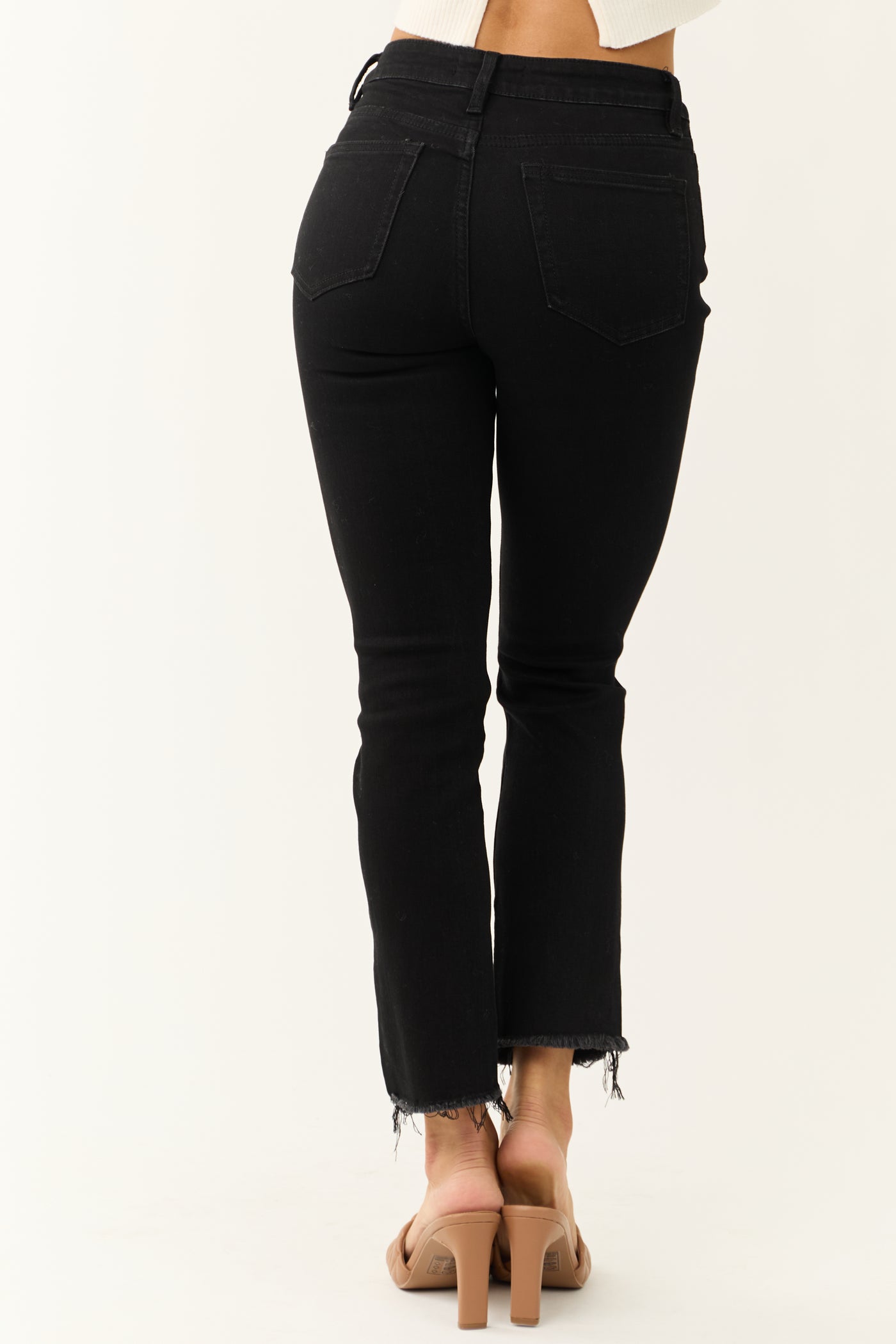 Vervet Black High Rise Slim Straight Jeans