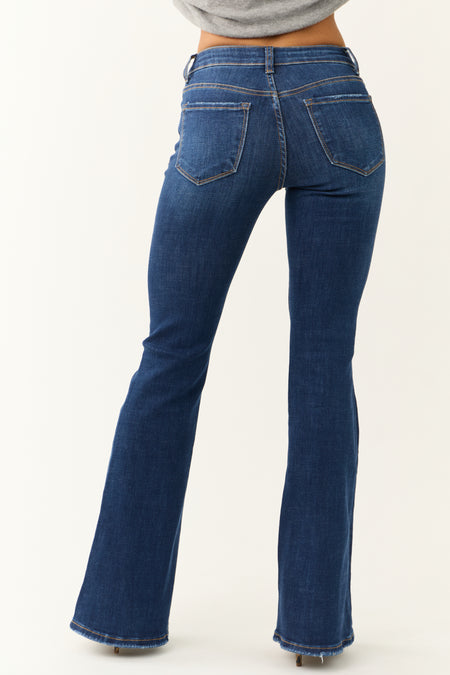 Vervet Dark Wash Mid Rise Flare Jeans