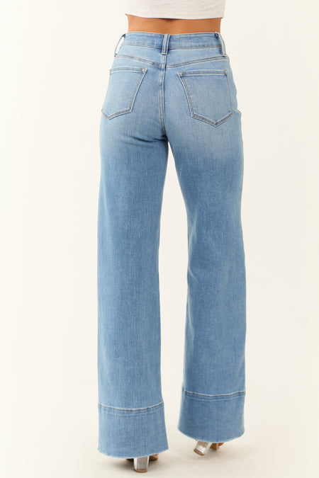 Vervet High Rise A Line Wide Leg Jeans