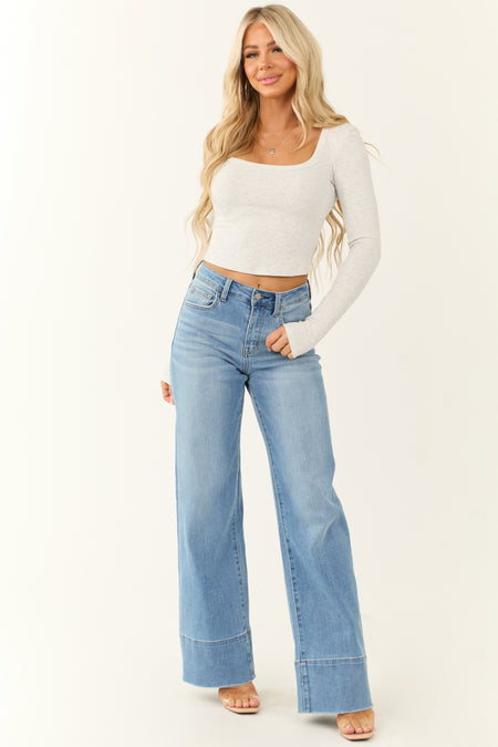 Vervet High Rise A Line Wide Leg Jeans