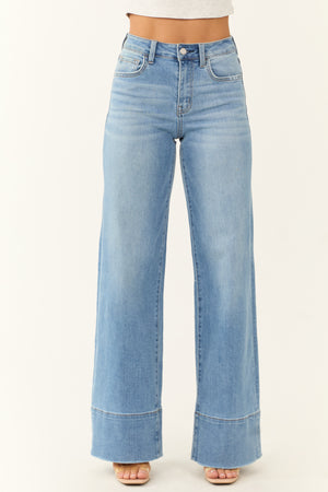 Vervet High Rise A Line Wide Leg Jeans