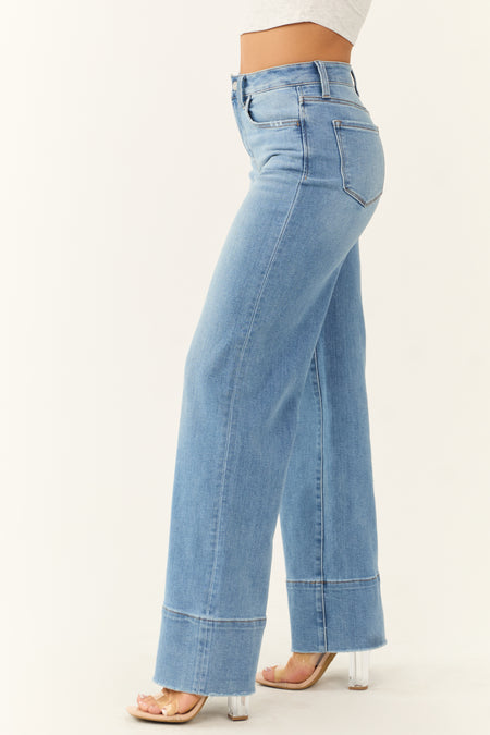 Vervet High Rise A Line Wide Leg Jeans