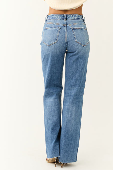 Vervet High Rise Medium Wash Wide Leg Jeans