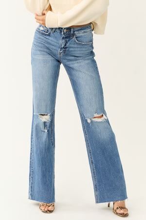 Vervet High Rise Medium Wash Wide Leg Jeans