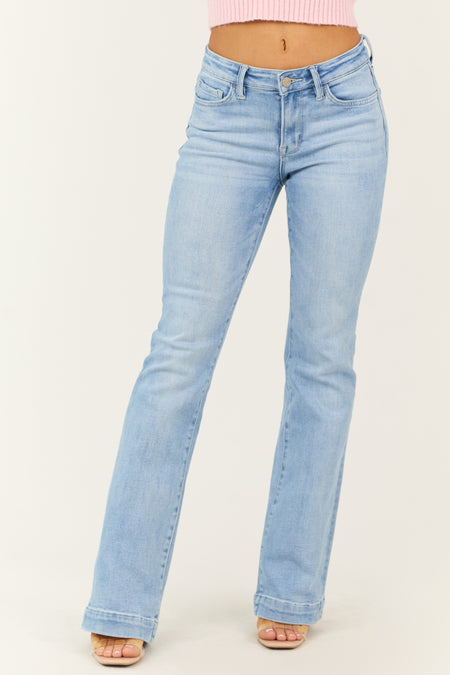 Vervet Light Wash Bootcut Mid Rise Jeans