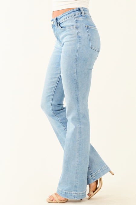 Vervet Light Wash Bootcut Mid Rise Jeans