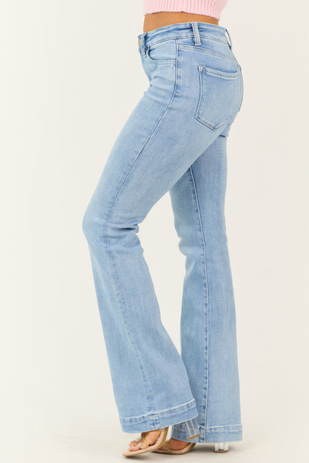 Vervet Light Wash Bootcut Mid Rise Jeans