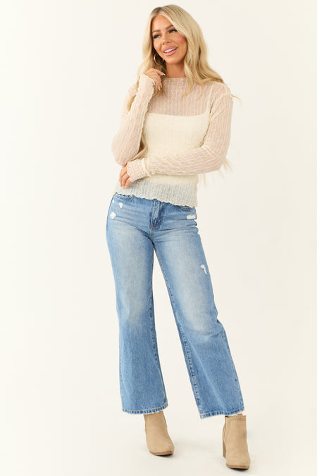 Vervet Medium Wash Wide Leg Ankle Jeans