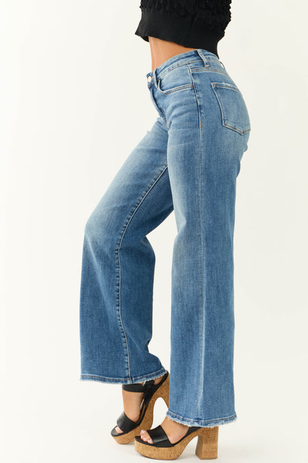 Vervet Medium Wash Wide Leg High Rise Jeans