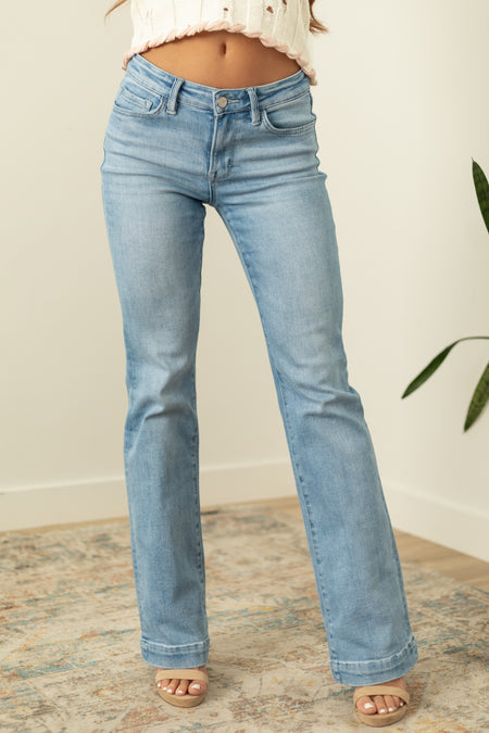 Vervet Light Wash Bootcut Mid Rise Jeans