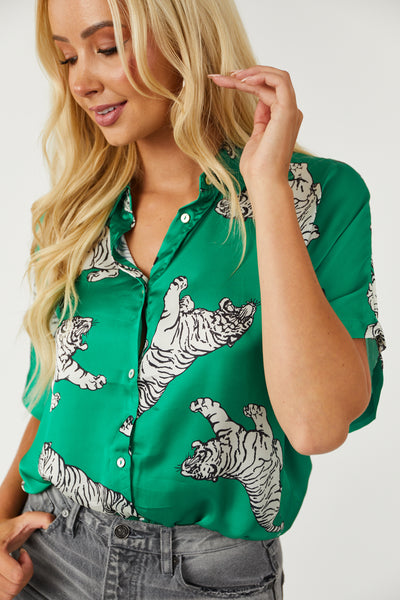 Tiger 2024 print blouse