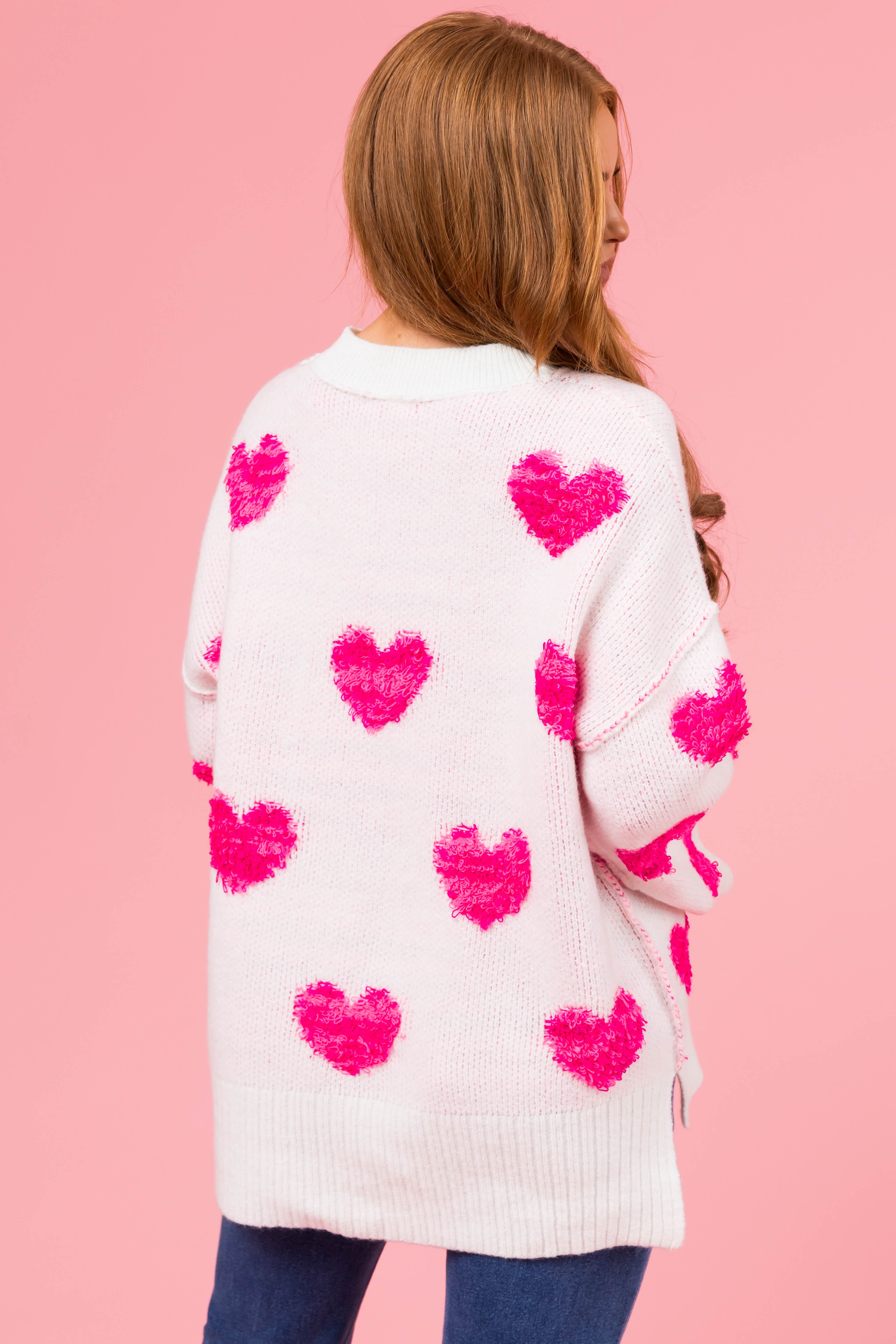 Heart on sale knit sweater