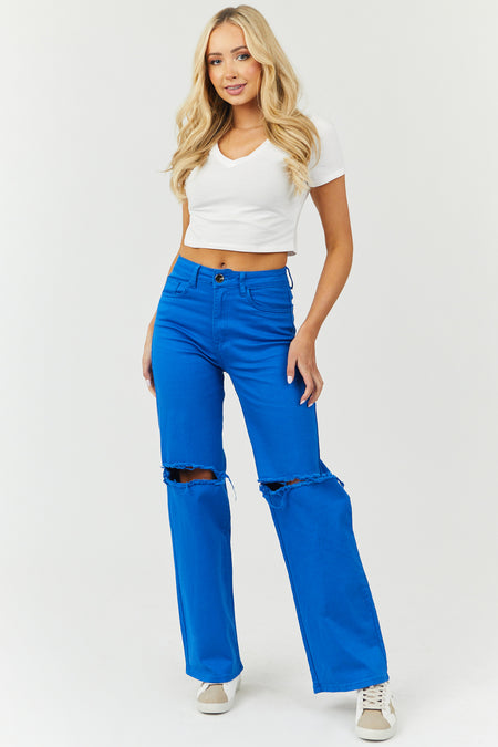 Harper Cobalt Wide Leg Jeans