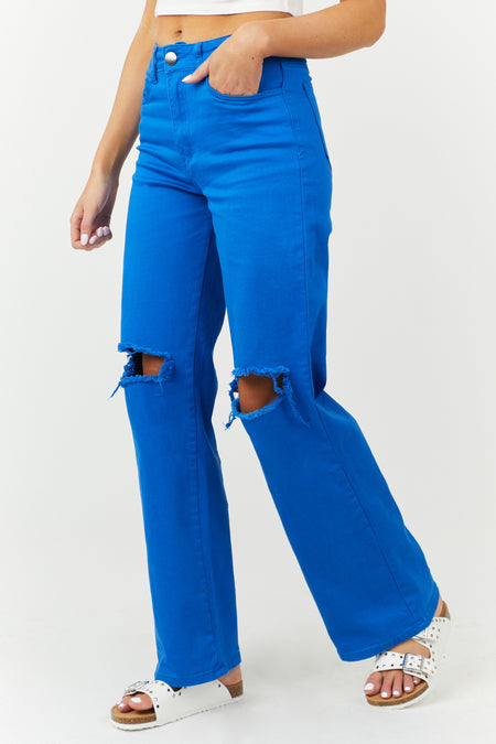 Harper Cobalt Wide Leg Jeans