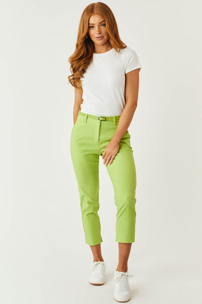 Buy Hangup Lime Green Cotton Linen Regular Fit Trousers for Mens Online @  Tata CLiQ