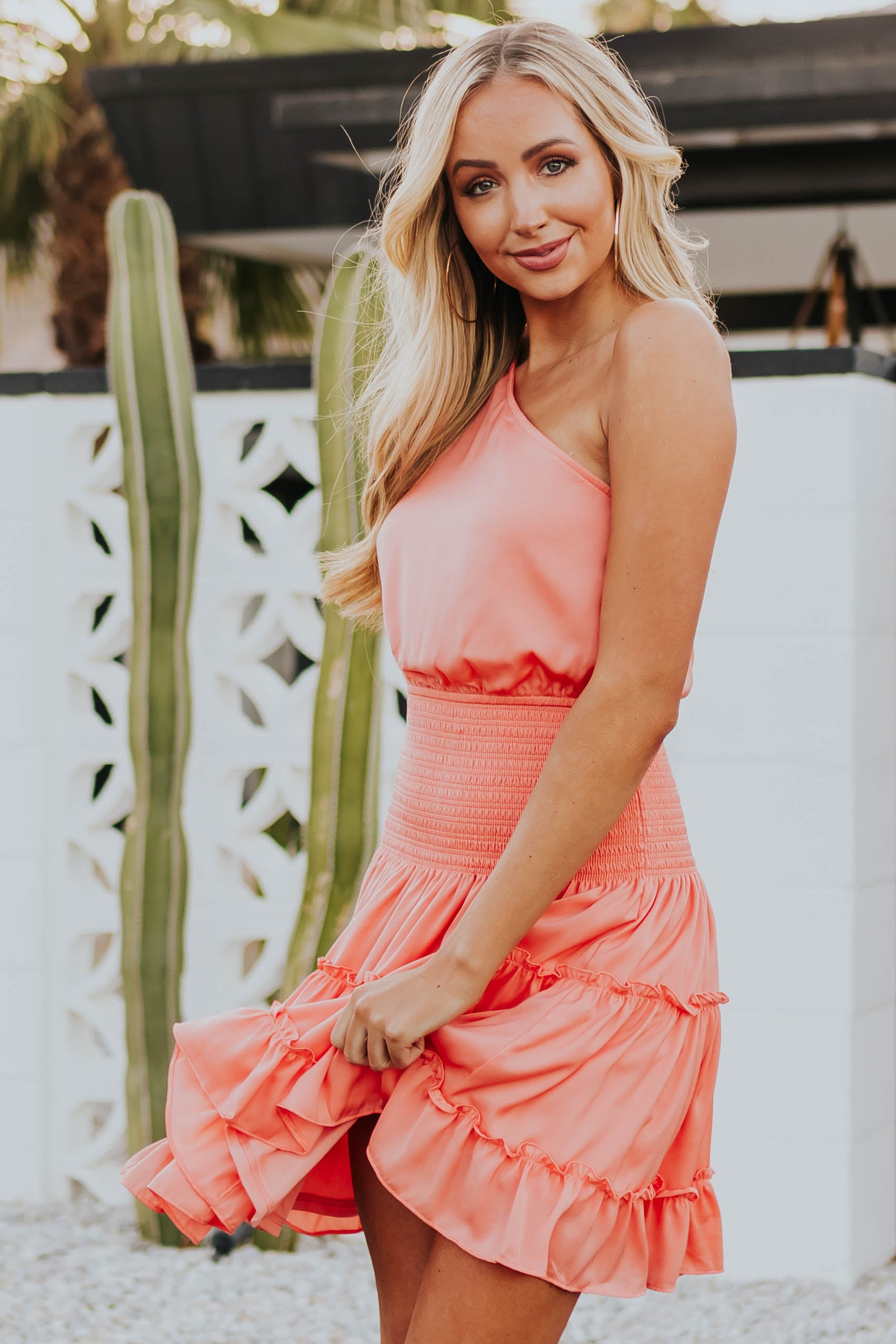 Salmon Cocktail Dress