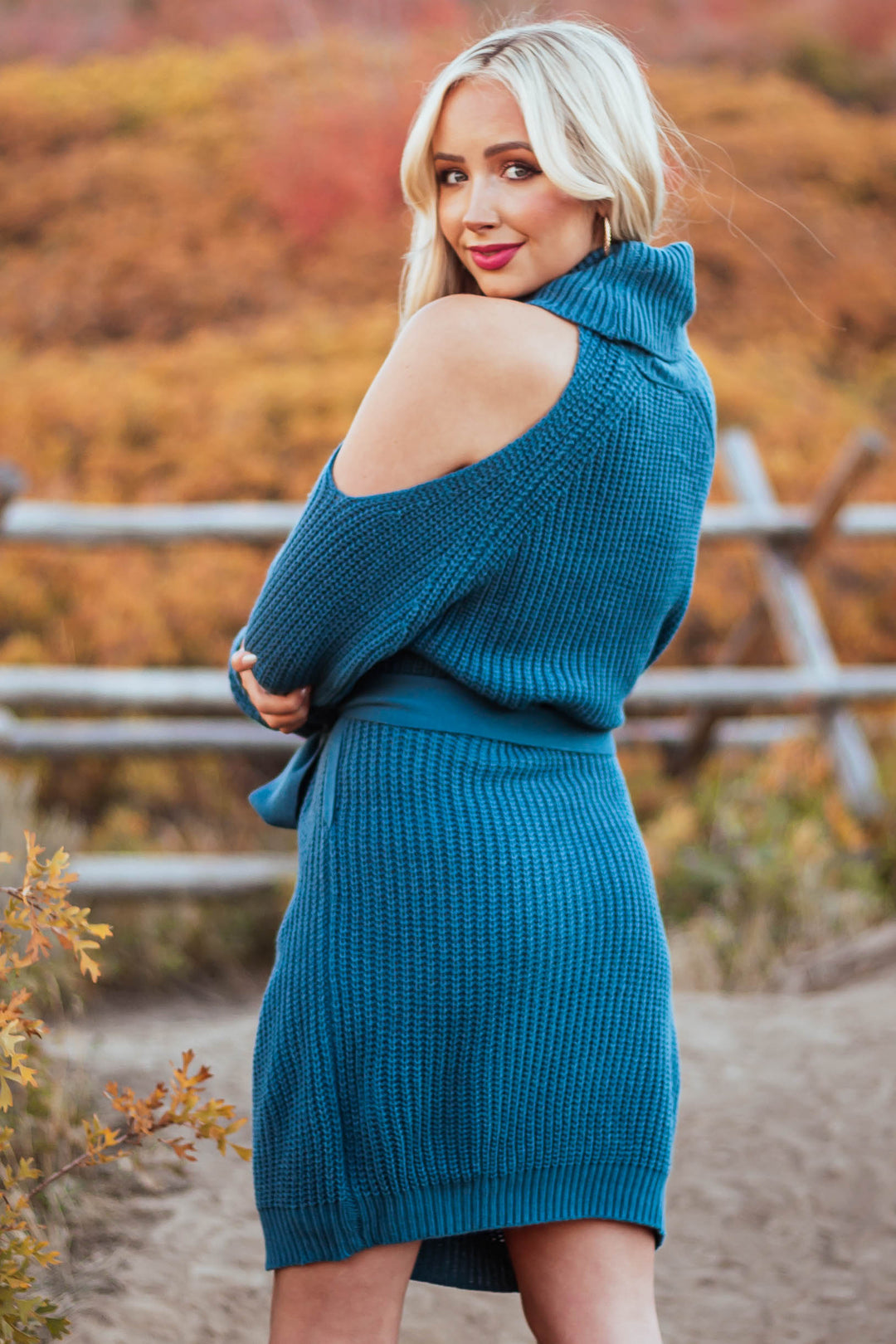 teal jumper dress