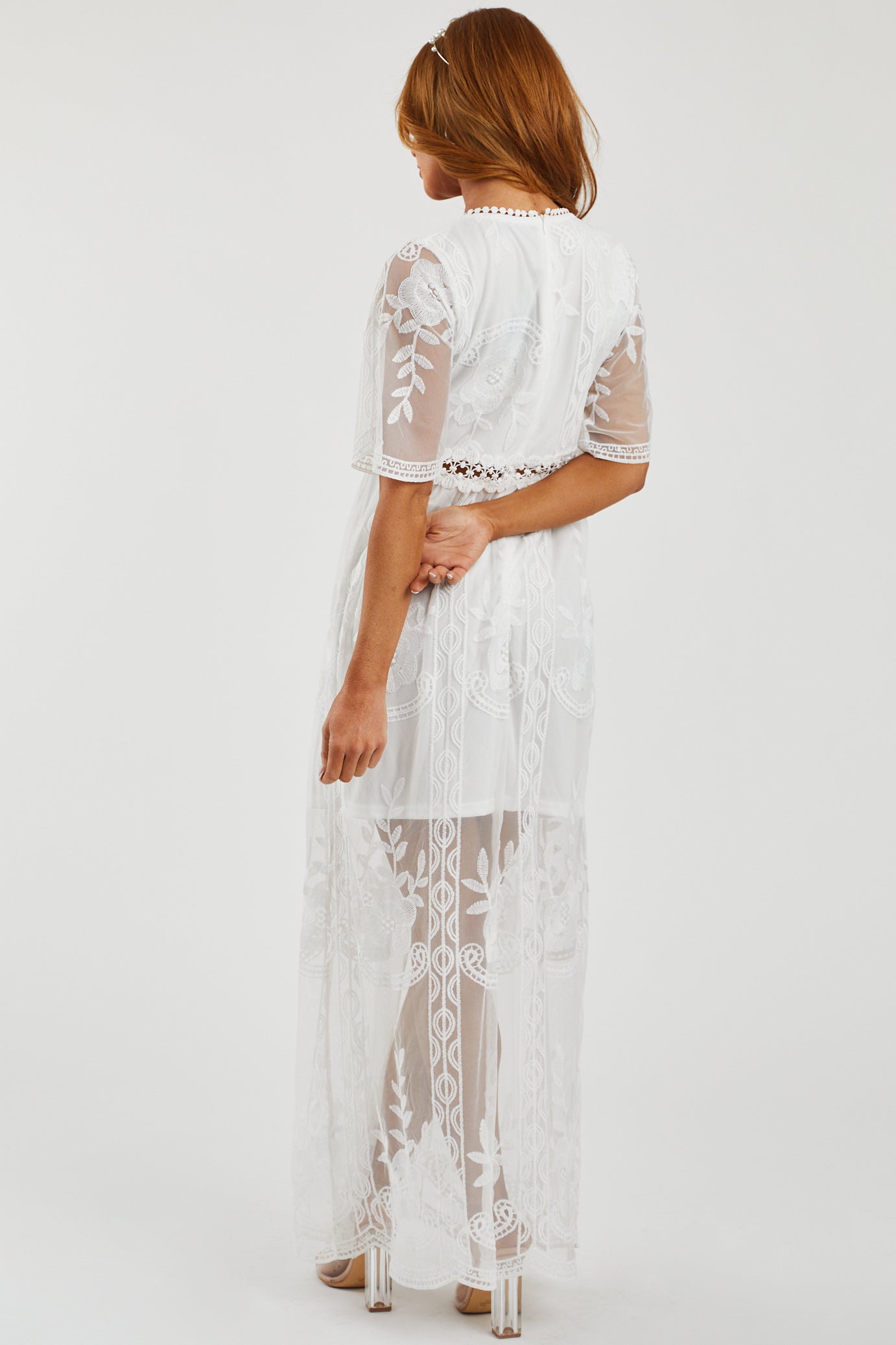 White lace hotsell maxi dress boutique