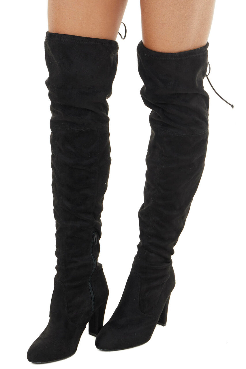 Thigh high faux suede on sale boots