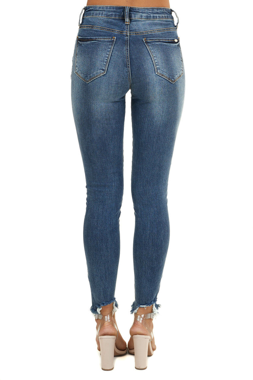 Jeans distressed at the hot sale ankle